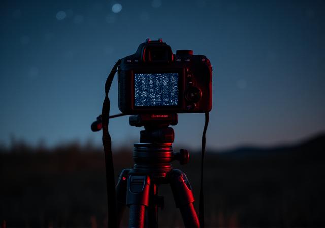 Процесс обучения астрофотографии на открытом воздухе