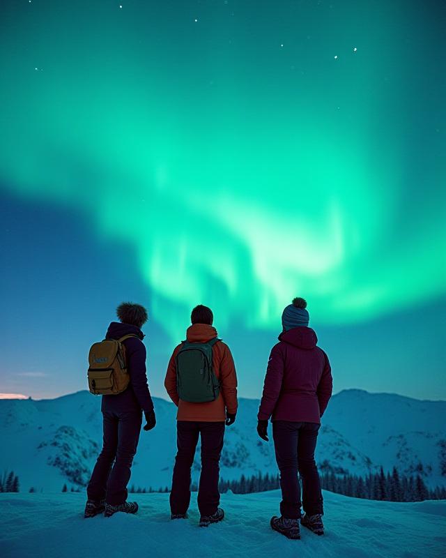 Счастливые путешественники под звездным небом